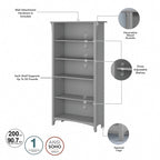 Bibliothèque haute à 5 étagères Salinas (lot de 2) de Bush Furniture