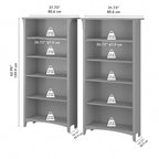 Bibliothèque haute à 5 étagères Salinas (lot de 2) de Bush Furniture