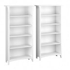 Bibliothèque haute à 5 étagères Salinas (lot de 2) de Bush Furniture