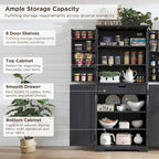 72 Garde-manger de cuisine de style campagnard, armoire de rangement avec portes coulissantes de grange - N/A