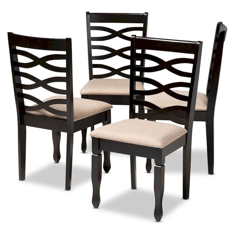 Ensemble de 4 chaises de salle à manger modernes et contemporaines