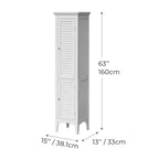 Armoire de Linge à Deux Portes Persiennes Slone - Meuble Élégant pour la Maison