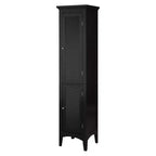 Armoire de Linge à Deux Portes Persiennes Slone - Meuble Élégant pour la Maison