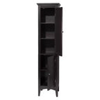 Armoire de Linge à Deux Portes Persiennes Slone - Meuble Élégant pour la Maison