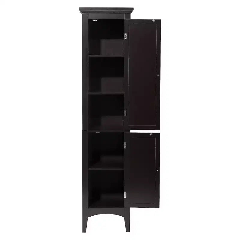 Armoire de Linge à Deux Portes Persiennes Slone - Meuble Élégant pour la Maison
