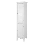 Armoire de Linge à Deux Portes Persiennes Slone - Meuble Élégant pour la Maison