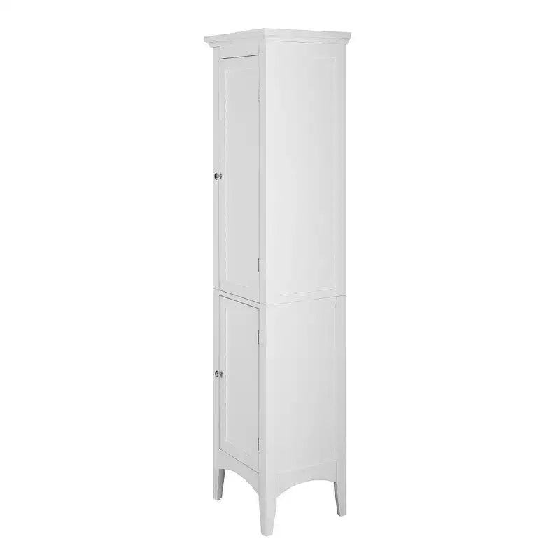 Armoire de Linge à Deux Portes Persiennes Slone - Meuble Élégant pour la Maison