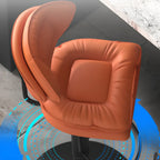 Chaise de bar moderne à dossier bas réglable pivotante en similicuir