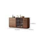 Buffet en bois moderne avec de spacieux placards de rangement