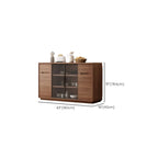 Buffet en bois moderne avec de spacieux placards de rangement