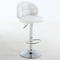 Tabouret de bar réglable pivotant en cuir contemporain
