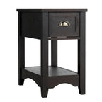 Gymax Lot de 2 Tables d'appoint Contemporaines Compactes avec Tiroir - 13" X 22" X 23" (L x l x H)