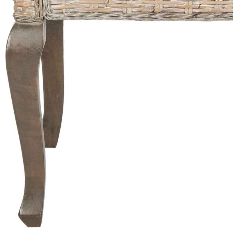 Chaise de salle à manger naturelle Alearda de SAFAVIEH (Lot de 2) - 23 x 24.4 x 34 - 23L x 24P x 34H