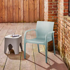 Fauteuil de salle à manger empilable toutes saisons Alissa en résine, lot de 2