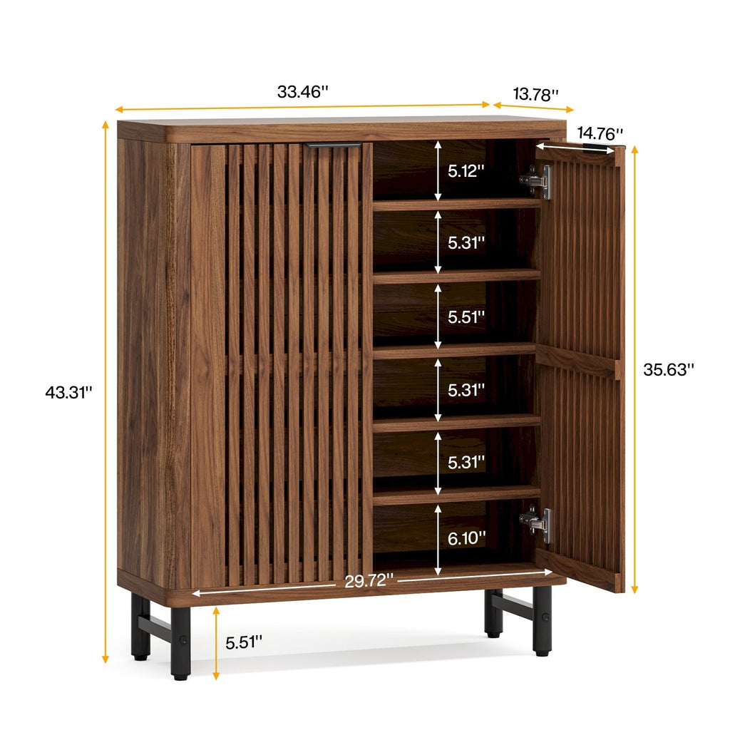 Meuble à chaussures 24 paires avec porte pour entrée et salon