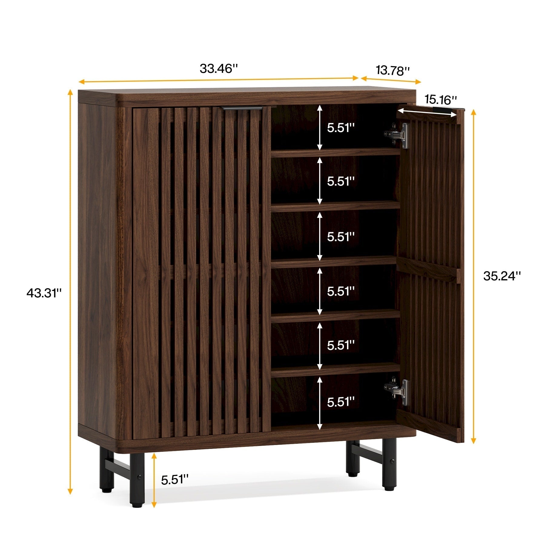 Meuble à chaussures 24 paires avec porte pour entrée et salon