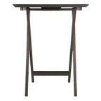 Table d'appoint en forme d'éventail Anila de 5 pièces - Winsome : Tables pliantes en bois massif, bords biseautés, étagère de rangement