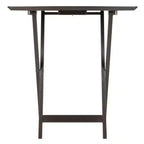 Table d'appoint en forme d'éventail Anila de 5 pièces - Winsome : Tables pliantes en bois massif, bords biseautés, étagère de rangement