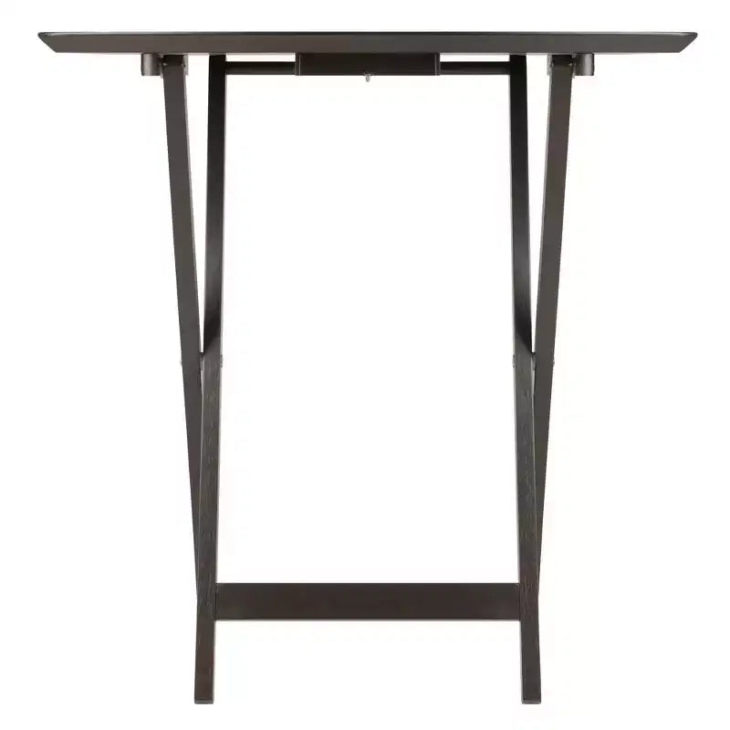 Table d'appoint en forme d'éventail Anila de 5 pièces - Winsome : Tables pliantes en bois massif, bords biseautés, étagère de rangement