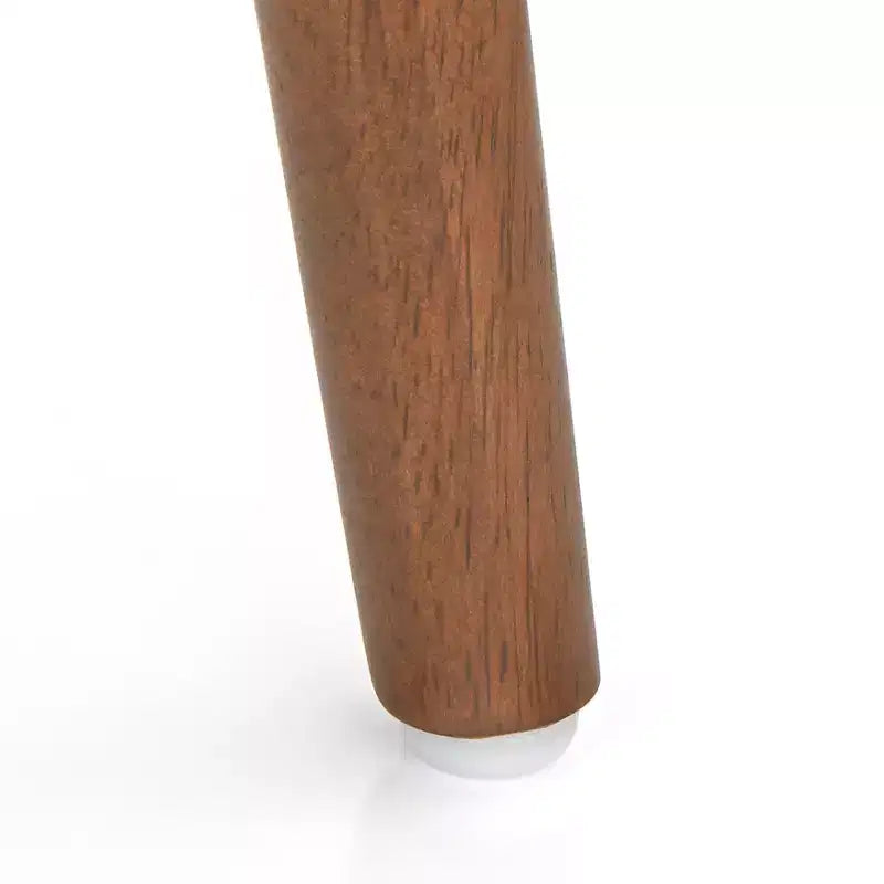 Tabourets de bar mi-hauteur Lifestorey Newington de style moderne du milieu du siècle Noyer : Lin moka, pieds en hévéa