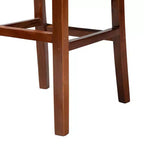 Tabouret de bar Racquel en rotin naturel et bois d'acajou : Ergonomique, Aucun assemblage requis - bali & pari