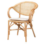 Varick Rattan Dining Chair Set Natural/Brown - bali & pari