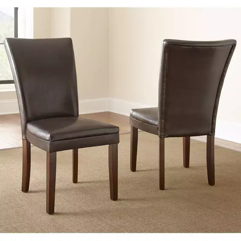 Lot de 2 chaises Talbot Parsons marron – Steve Silver : Rembourré, Aucun assemblage requis, Pieds en bois, Rembourrage en mousse