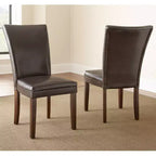 Lot de 2 chaises Talbot Parsons marron – Steve Silver : Rembourré, Aucun assemblage requis, Pieds en bois, Rembourrage en mousse