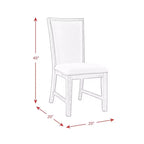 Lot de chaises d'appoint Jasper Slat Back en noyer grillé - Picket House Furnishings : Rembourrées, polyester, cadre en bois, capacité de 136 kg