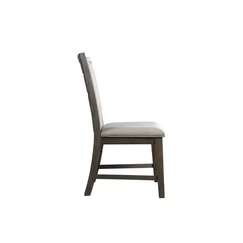 Lot de chaises d'appoint Jasper Slat Back en noyer grillé - Picket House Furnishings : Rembourrées, polyester, cadre en bois, capacité de 136 kg
