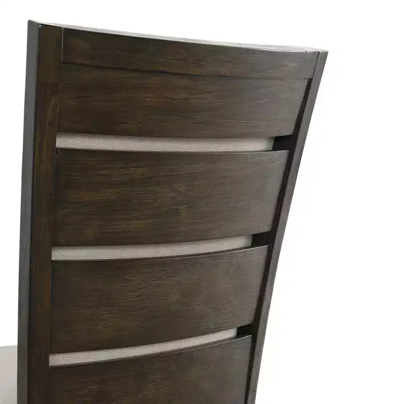 Lot de chaises d'appoint Jasper Slat Back en noyer grillé - Picket House Furnishings : Rembourrées, polyester, cadre en bois, capacité de 136 kg
