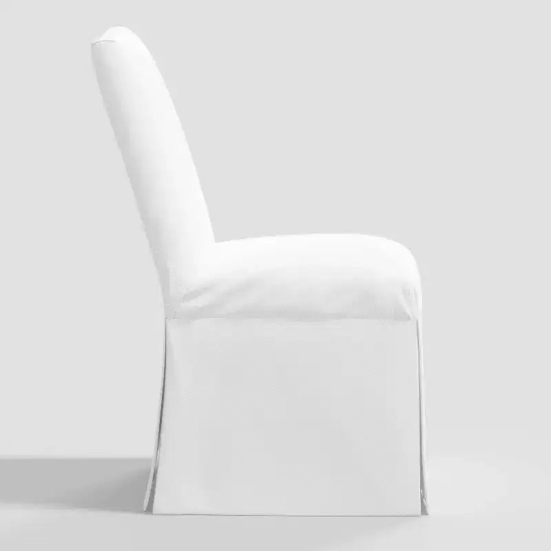 Chaise de salle à manger déhoussable Samy en sergé blanc - Threshold™ : Siège élégant rembourré, cadre en bois d'hévéa, capacité de 113 kg