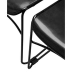 Chaise empilable ultra-compacte multi-usage (lot de 2), noire - Hampden Furnishings : piètement luge, polypropylène, aucun assemblage requis