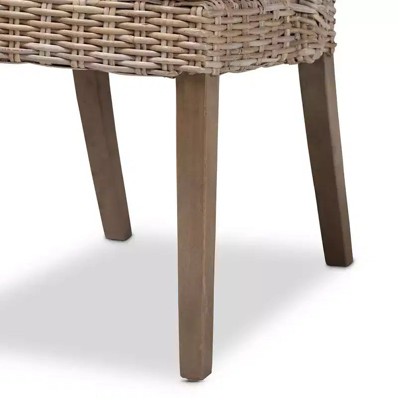 Lot de 2 chaises de salle à manger Toby en rotin marron - bali & pari : Coussin Confort, Dossier Robuste, Artisanat Indonésien