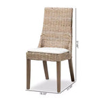 Lot de 2 chaises de salle à manger Toby en rotin marron - bali & pari : Coussin Confort, Dossier Robuste, Artisanat Indonésien