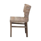 Lot de 2 chaises de salle à manger Enver en rotin et bois Naturel/Marron - bali & pari : Fabriquées à la main, origine indonésienne
