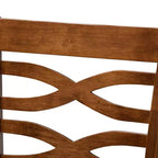 Lot de 2 chaises de comptoir en bois rembourrées Lanier Gris/Noyer - Baxton Studio : Garnissage polyester, nettoyage ciblé