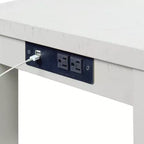 Ensemble table à manger multifonctionnelle Stanford blanche - Picket House Furnishings : 4 pièces, haute, cadre en MDF, revêtement en polyester