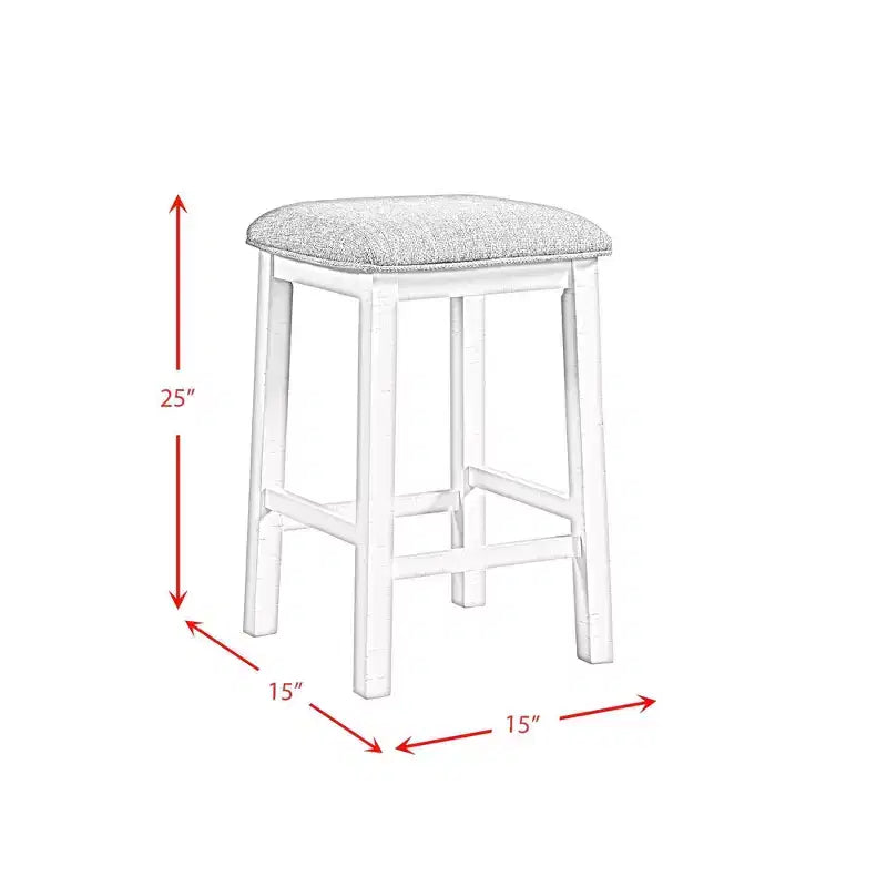 Ensemble table à manger multifonctionnelle Stanford blanche - Picket House Furnishings : 4 pièces, haute, cadre en MDF, revêtement en polyester