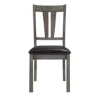 Table à manger extensible Grayson 5 pièces avec sièges rembourrés Chêne gris - Picket House Furnishings : Bois d'hévéa, 6 places, Forme carrée