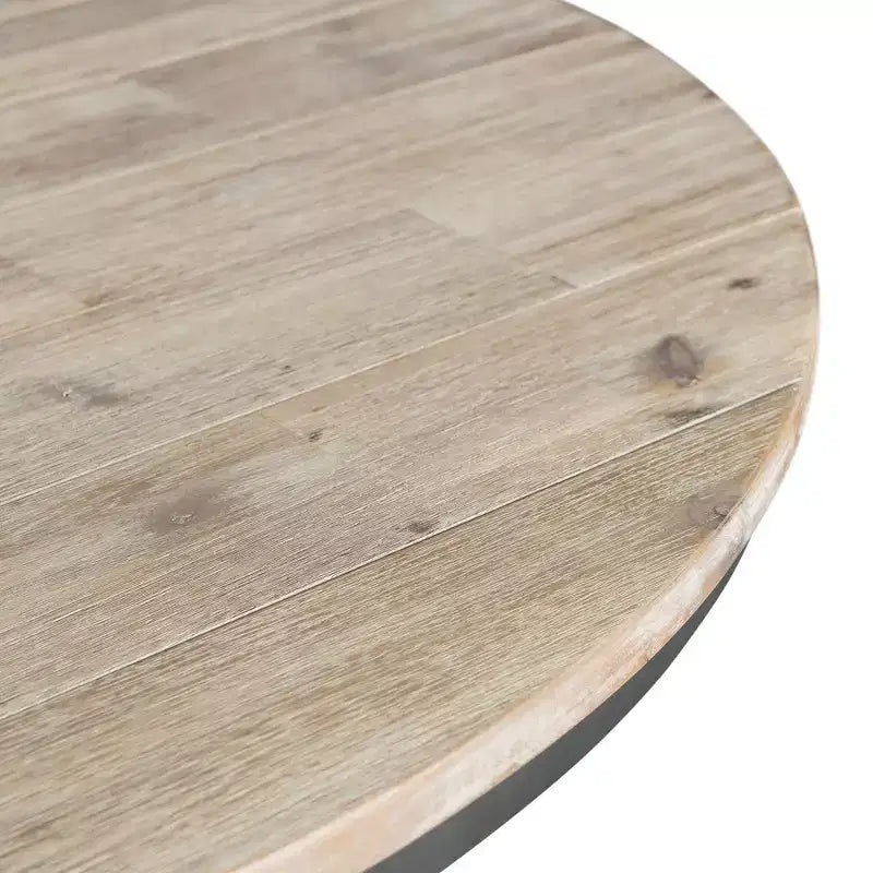 Table de salle à manger ronde hauteur comptoir Keaton Picket House Furnishings Beach : 36 po de haut, piedestal, 4 places