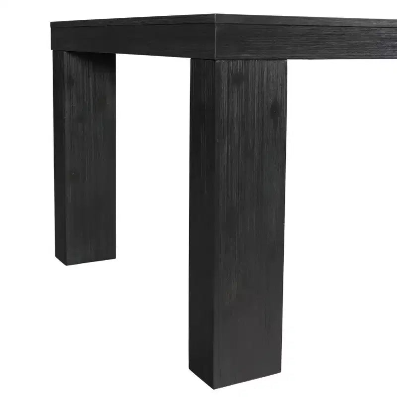 Table de salle à manger extensible Jasper noire - Picket House Furnishings : Style moderne, rallonge amovible, 4 places