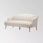 Christopher Knight Home Adelia Contemporary Tufted Sofa Beige: Modern Upholstered, 3-Seater, Wood Frame