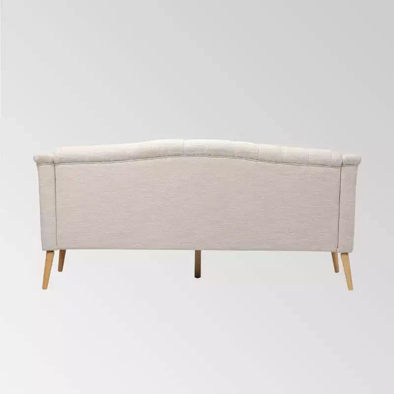 Christopher Knight Home Canapé contemporain capitonné Adelia Beige : Moderne rembourré, 3 places, cadre en bois