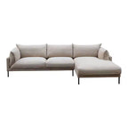 Sabula Sectional Right Sofa Sandy Beige - Alder Bay: Linen-Blend, Down Wrapped Cushions, Wood Frame
