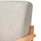 Causeuse Lifestorey Beaumont avec cadre en bois massif rembourré, couleur naturelle/beige
