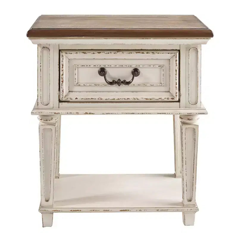Table de chevet Realyn à un tiroir, écaillée - Signature Design by Ashley