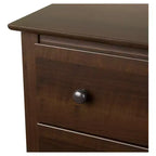 Table de chevet Prepac Fremont - Espresso : Composite de bois, 3 tiroirs de rangement, Meuble de chambre à coucher