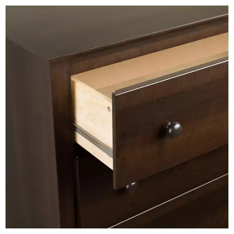 Table de chevet Prepac Fremont - Espresso : Composite de bois, 3 tiroirs de rangement, Meuble de chambre à coucher
