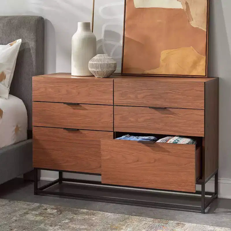 Commode 6 Tiroirs Buylateral Noble Noyer